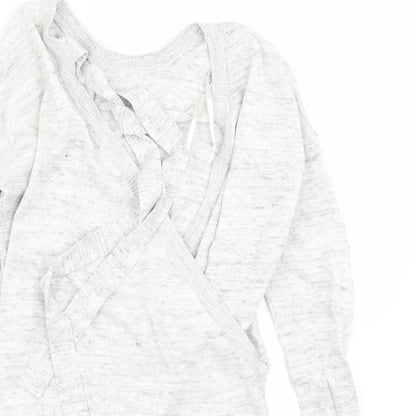 Next Womens Grey  Knit Pullover Jumper Size 8