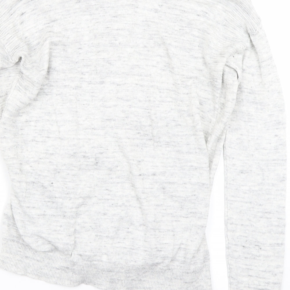 Next Womens Grey  Knit Pullover Jumper Size 8