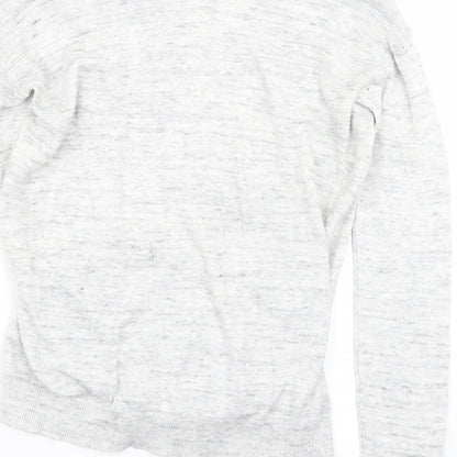 Next Womens Grey  Knit Pullover Jumper Size 8
