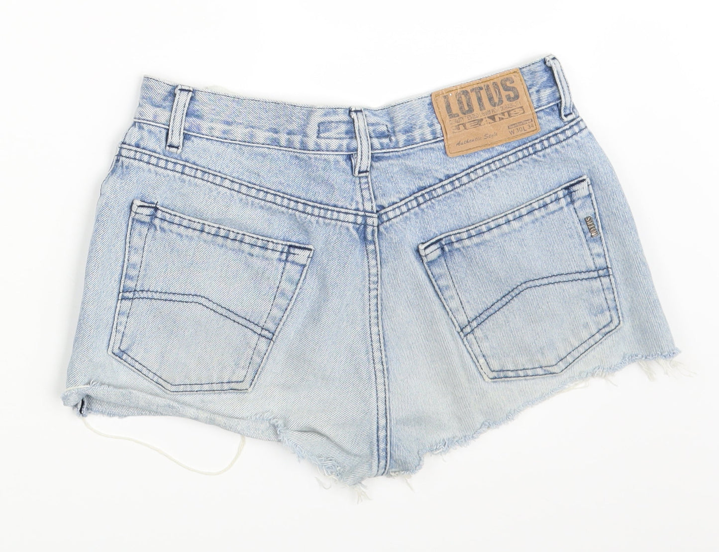 Lotus Womens Blue  Denim Hot Pants Shorts One Size