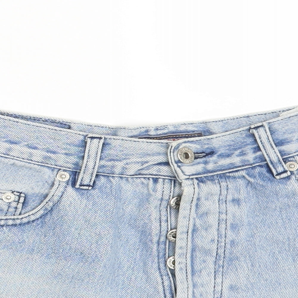 Lotus Womens Blue  Denim Hot Pants Shorts One Size