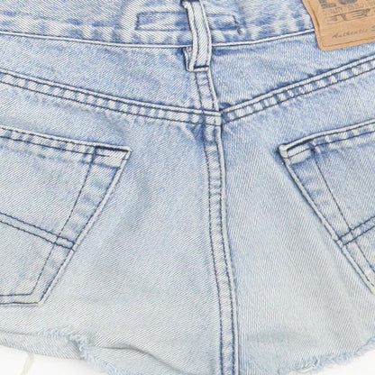 Lotus Womens Blue  Denim Hot Pants Shorts One Size