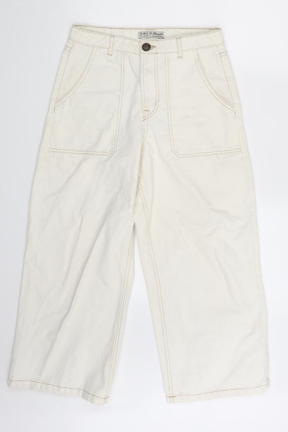 Denim & Co. Womens White  Denim Straight Jeans Size 10 L23 in