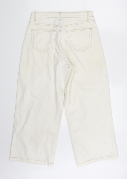 Denim & Co. Womens White  Denim Straight Jeans Size 10 L23 in