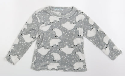 Just Like You Boys Grey Animal Print  Pullover Jumper Size 10-11 Years