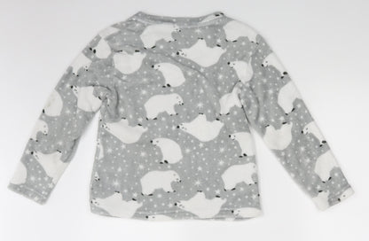 Just Like You Boys Grey Animal Print  Pullover Jumper Size 10-11 Years