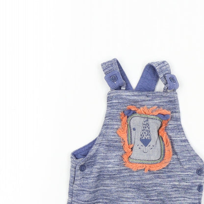 F&F Baby Blue Colourblock  Dungaree One-Piece Size 6-9 Months