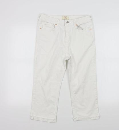 F&F Womens White   Straight Jeans Size 12 L20 in