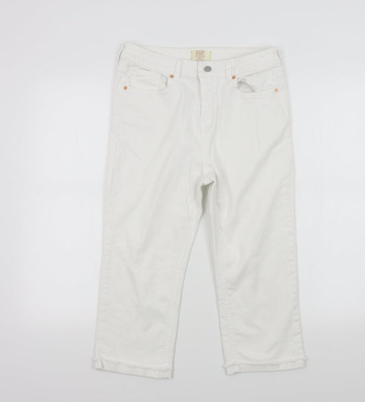 F&F Womens White   Straight Jeans Size 12 L20 in