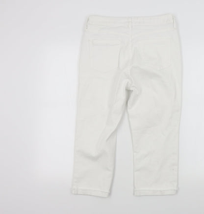 F&F Womens White   Straight Jeans Size 12 L20 in