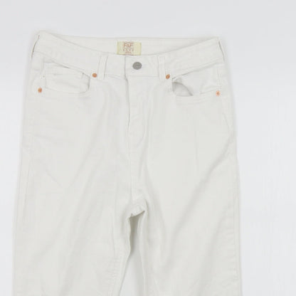 F&F Womens White   Straight Jeans Size 12 L20 in
