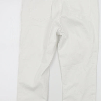 F&F Womens White   Straight Jeans Size 12 L20 in