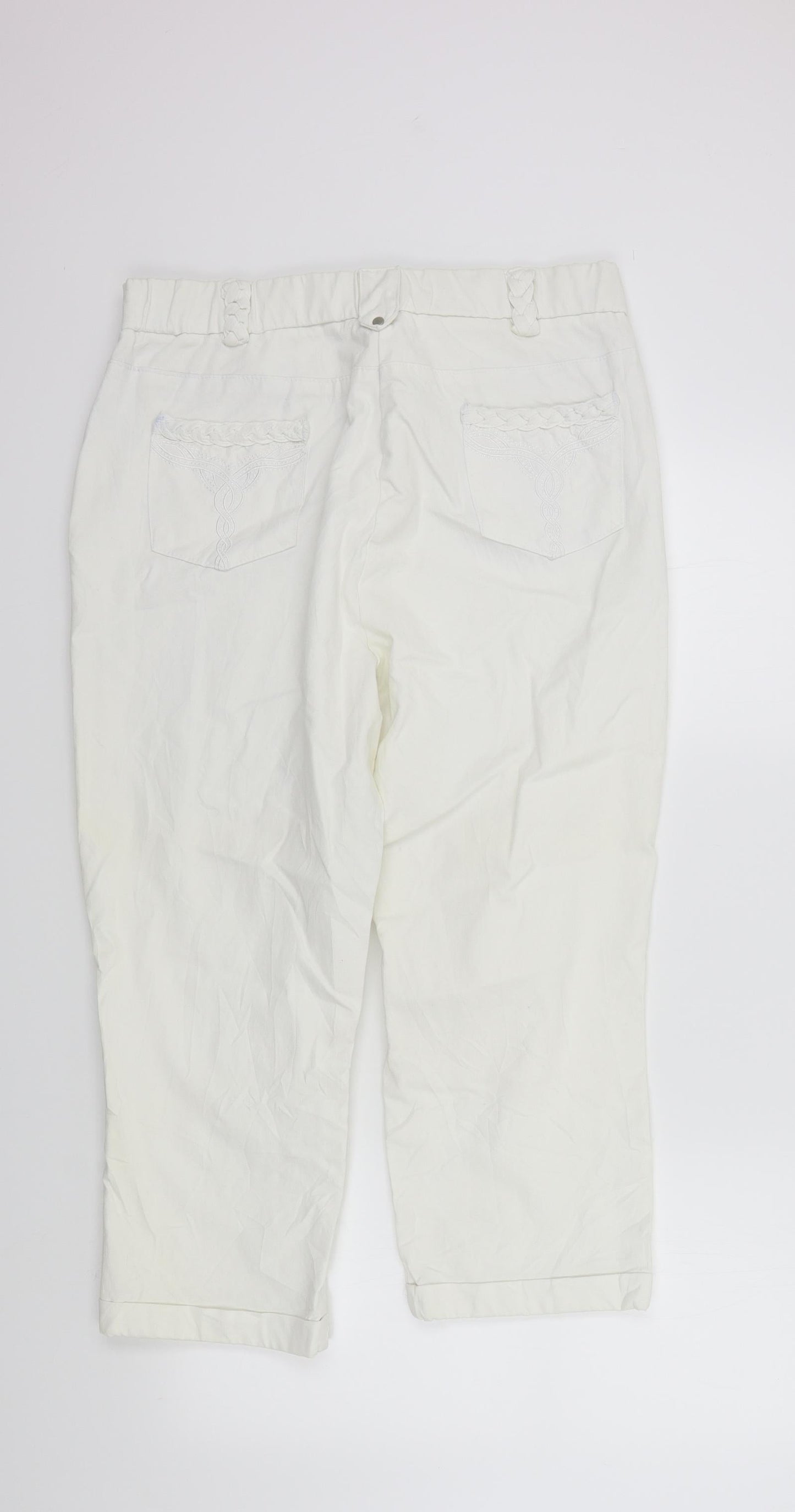 top to toe Womens White   Straight Jeans Size 18 L22 in