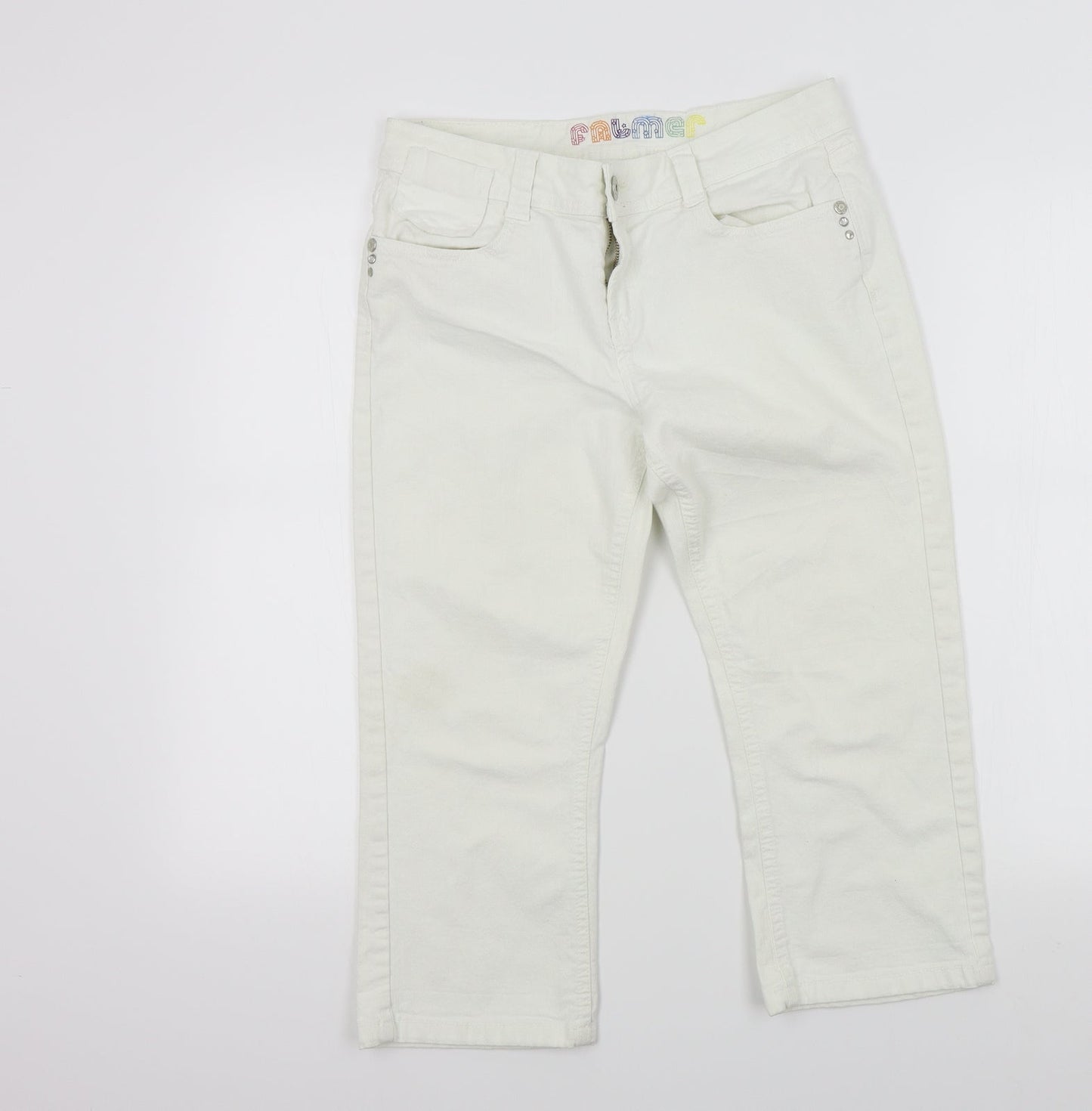 falmer Womens White   Straight Jeans Size 10 L20 in