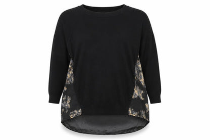 serianno Womens Black   Pullover Jumper Size S  - sparkle detail