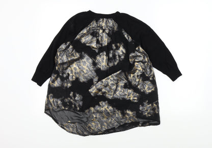 serianno Womens Black   Pullover Jumper Size S  - sparkle detail
