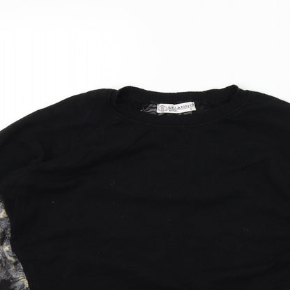 serianno Womens Black   Pullover Jumper Size S  - sparkle detail