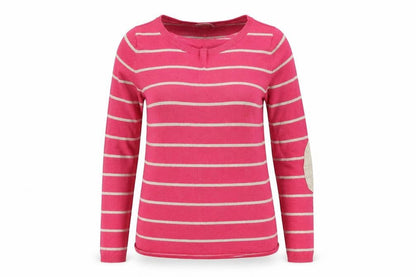 banna replic Womens Pink Striped  Pullover Jumper Size S
