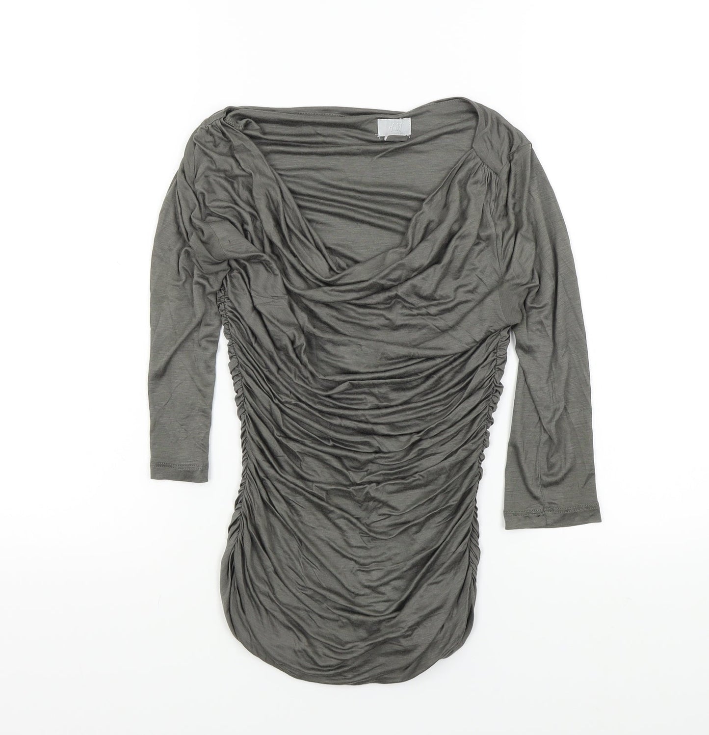 Womens UK Size  H&M Grey Basic T-Shirt
