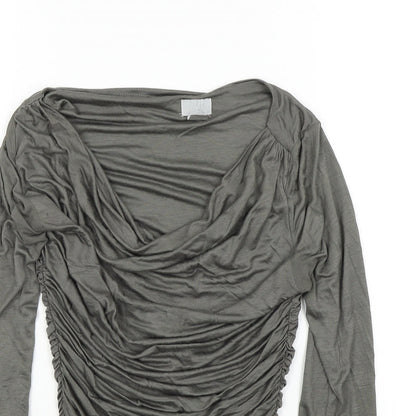 Womens UK Size  H&M Grey Basic T-Shirt