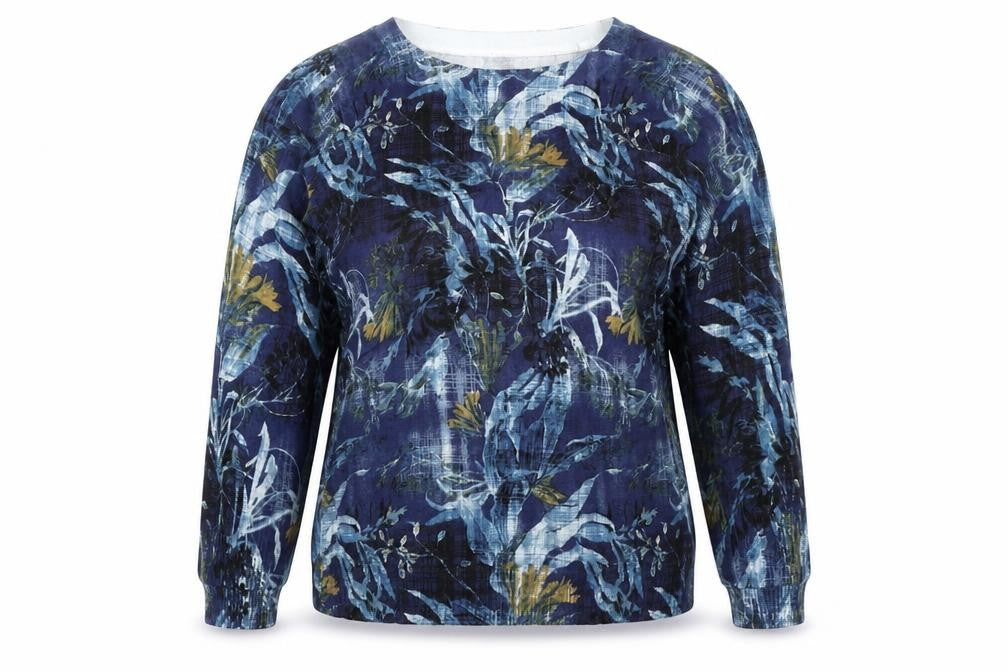 Womens UK Size M Joseph A Blue Henley Jumper