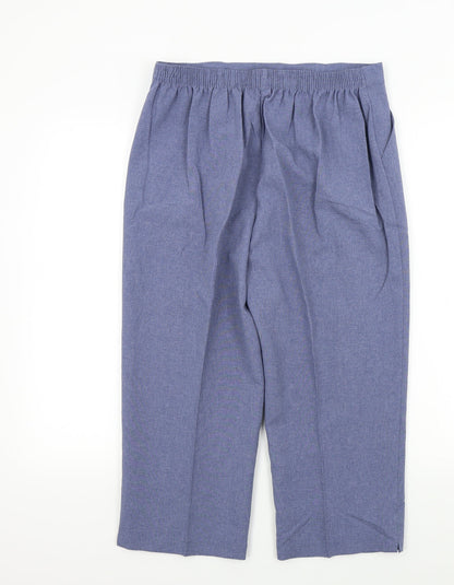 Womens UK Size 16 Preworn Regular Fit  Blue Trousers