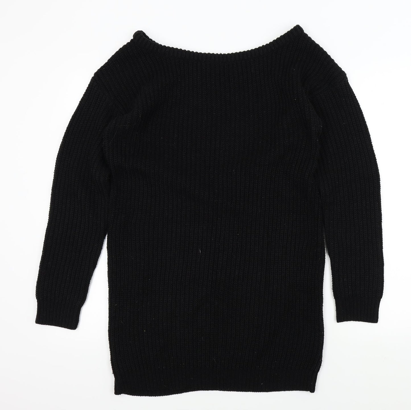 Womens UK Size S Missguided Black Pullover Jumper