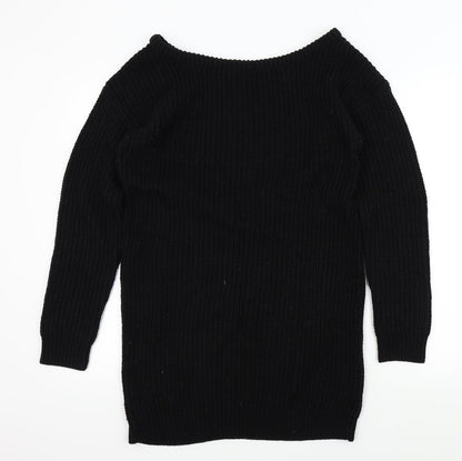 Womens UK Size S Missguided Black Pullover Jumper