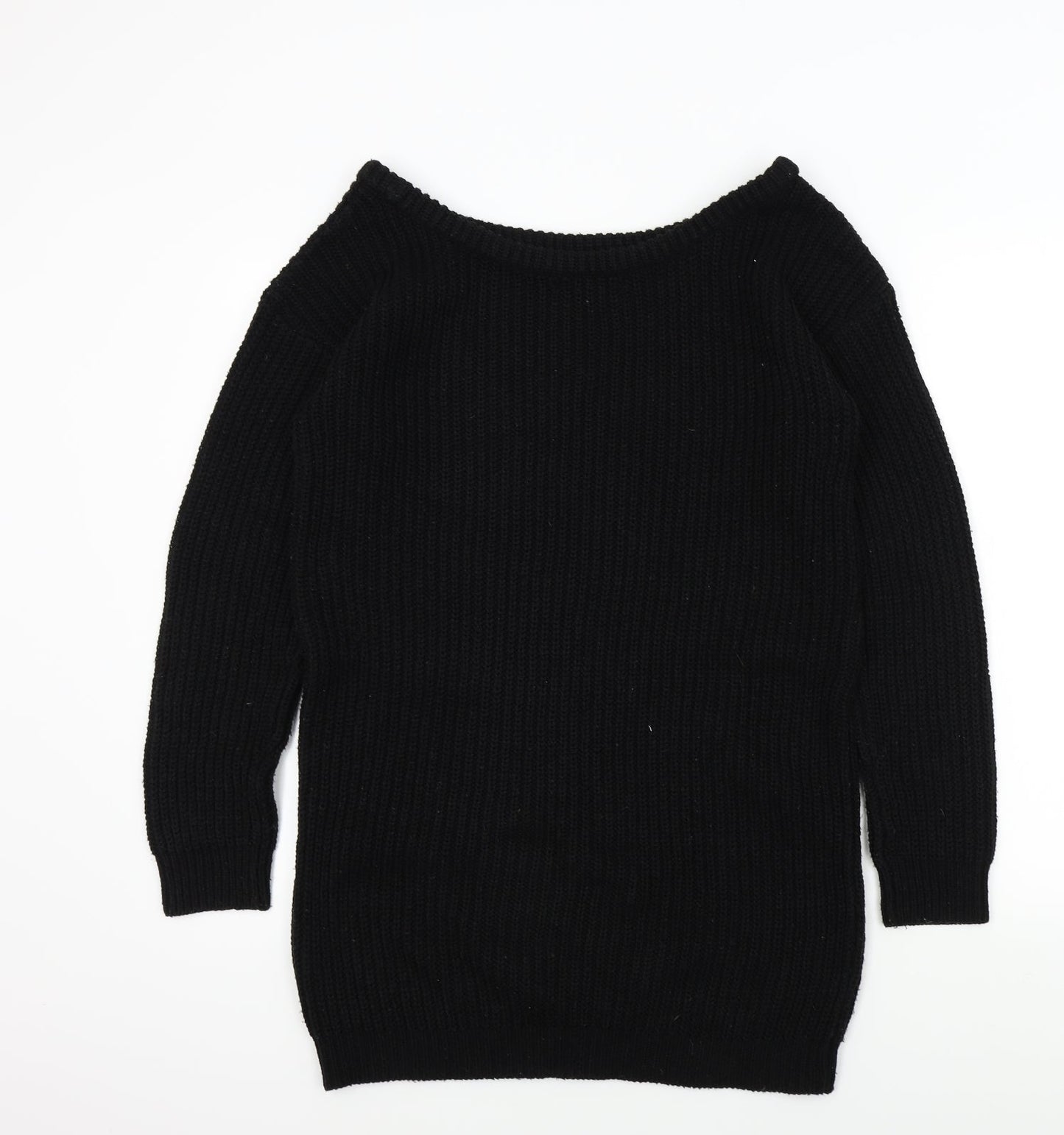 Womens UK Size S Missguided Black Pullover Jumper