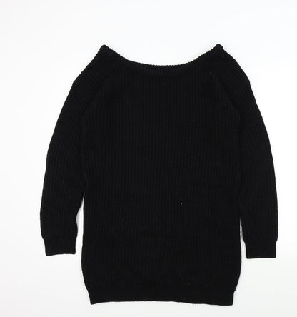Womens UK Size S Missguided Black Pullover Jumper