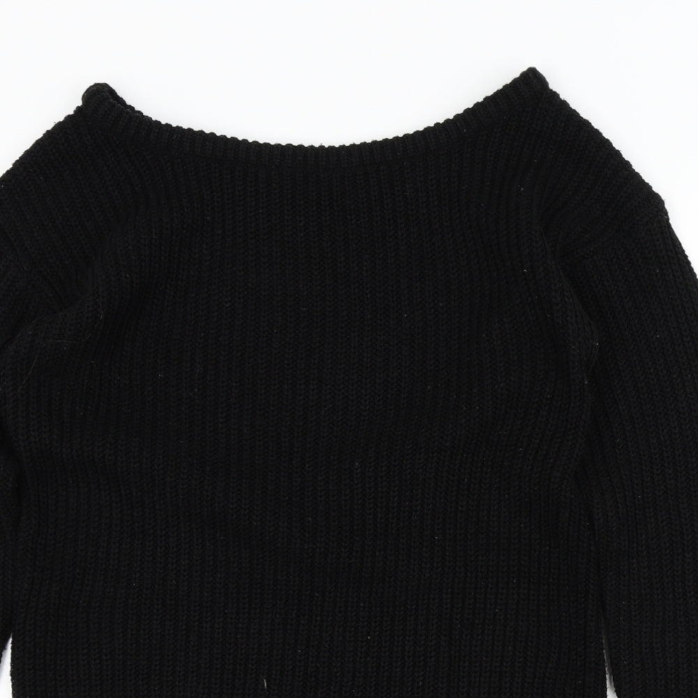 Womens UK Size S Missguided Black Pullover Jumper