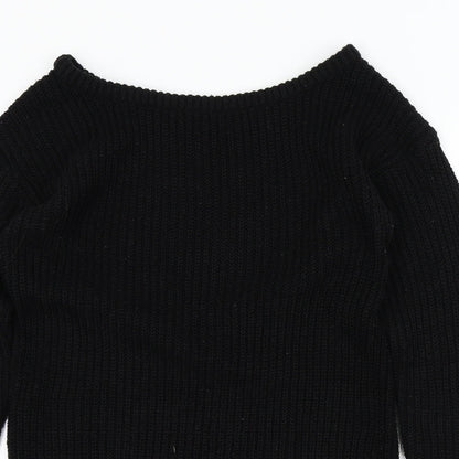 Womens UK Size S Missguided Black Pullover Jumper