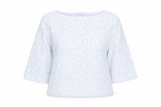 Pure Womens Blue Geometric  Pullover Jumper Size 14