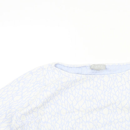 Pure Womens Blue Geometric  Pullover Jumper Size 14
