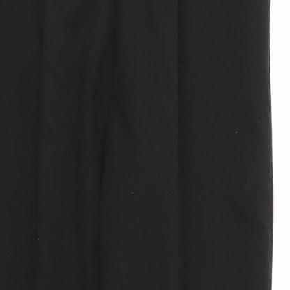 Womens UK Size 12 Preworn Regular Fit  Black Trousers