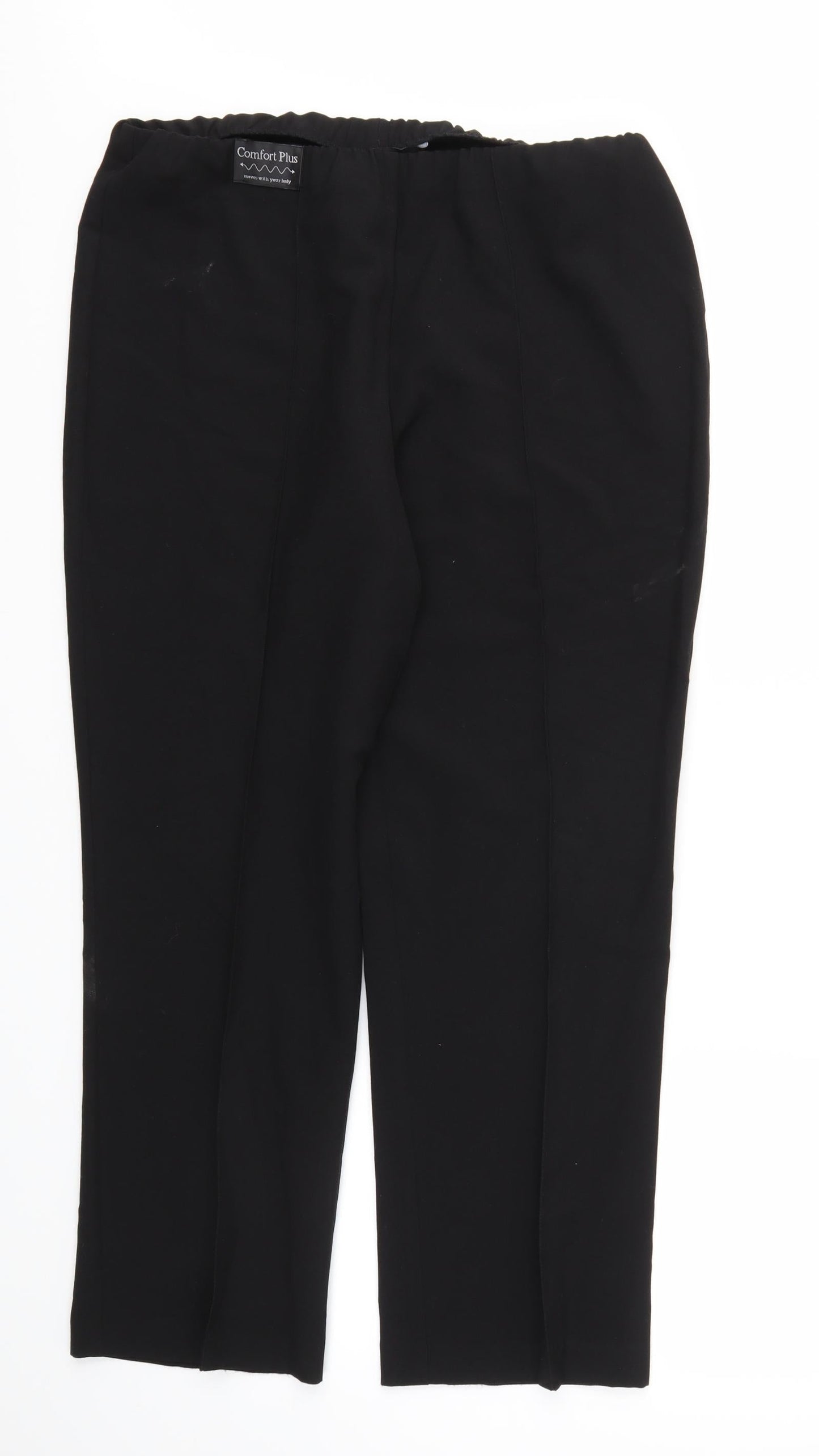 Womens UK Size 14 Mia Moda Relaxed Fit  Black Trousers