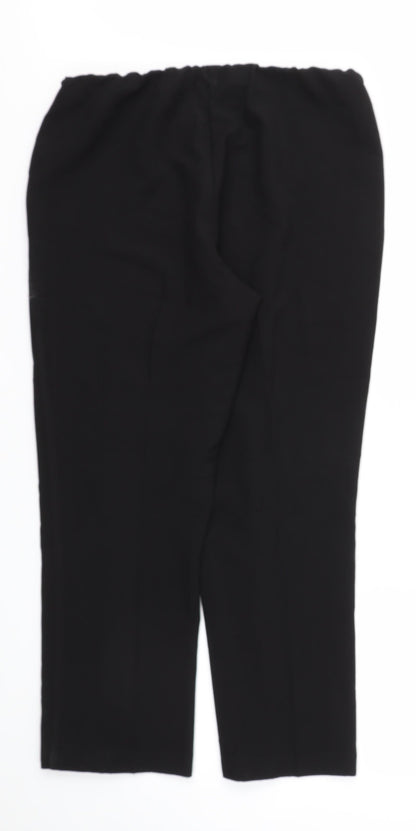 Womens UK Size 14 Mia Moda Relaxed Fit  Black Trousers
