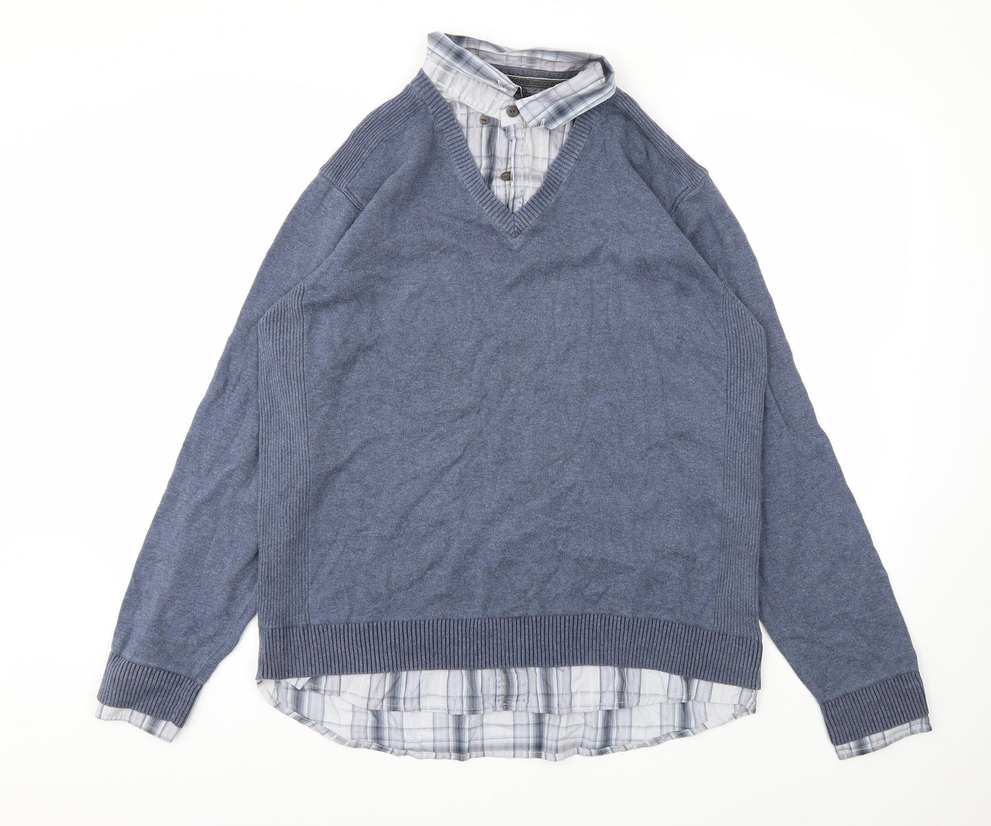 Mens UK Size L NEXT Blue Pullover Sweatshirt