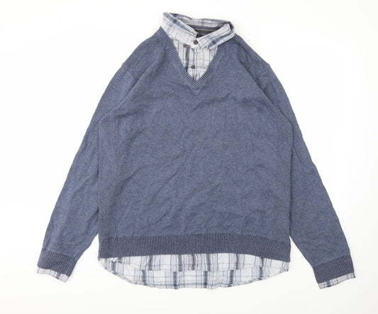 Mens UK Size L NEXT Blue Pullover Sweatshirt