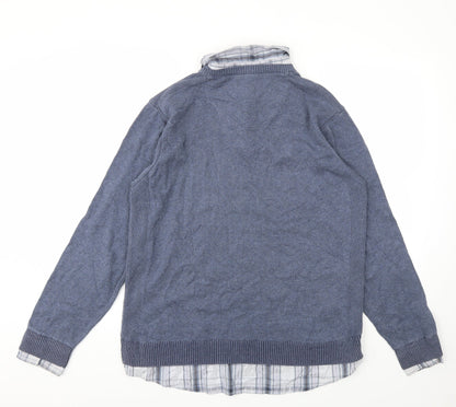 Mens UK Size L NEXT Blue Pullover Sweatshirt