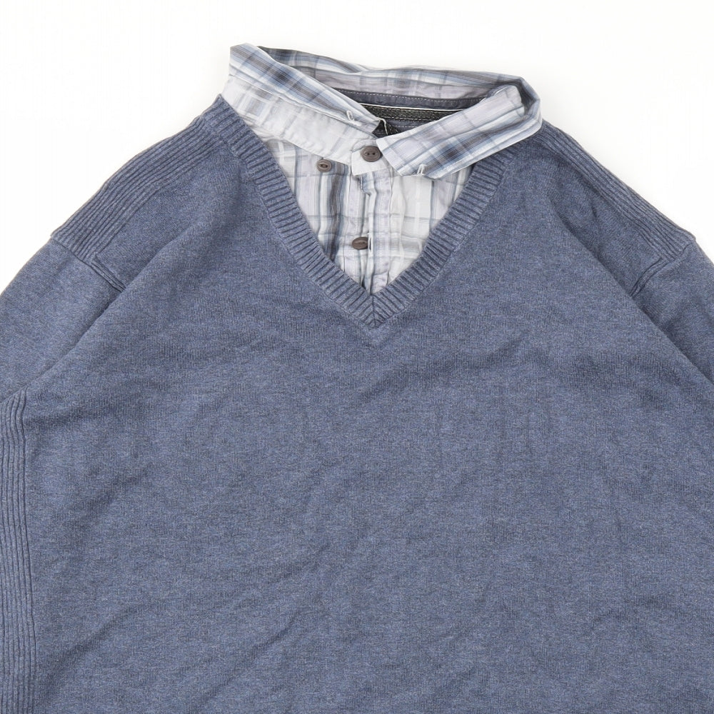 Mens UK Size L NEXT Blue Pullover Sweatshirt