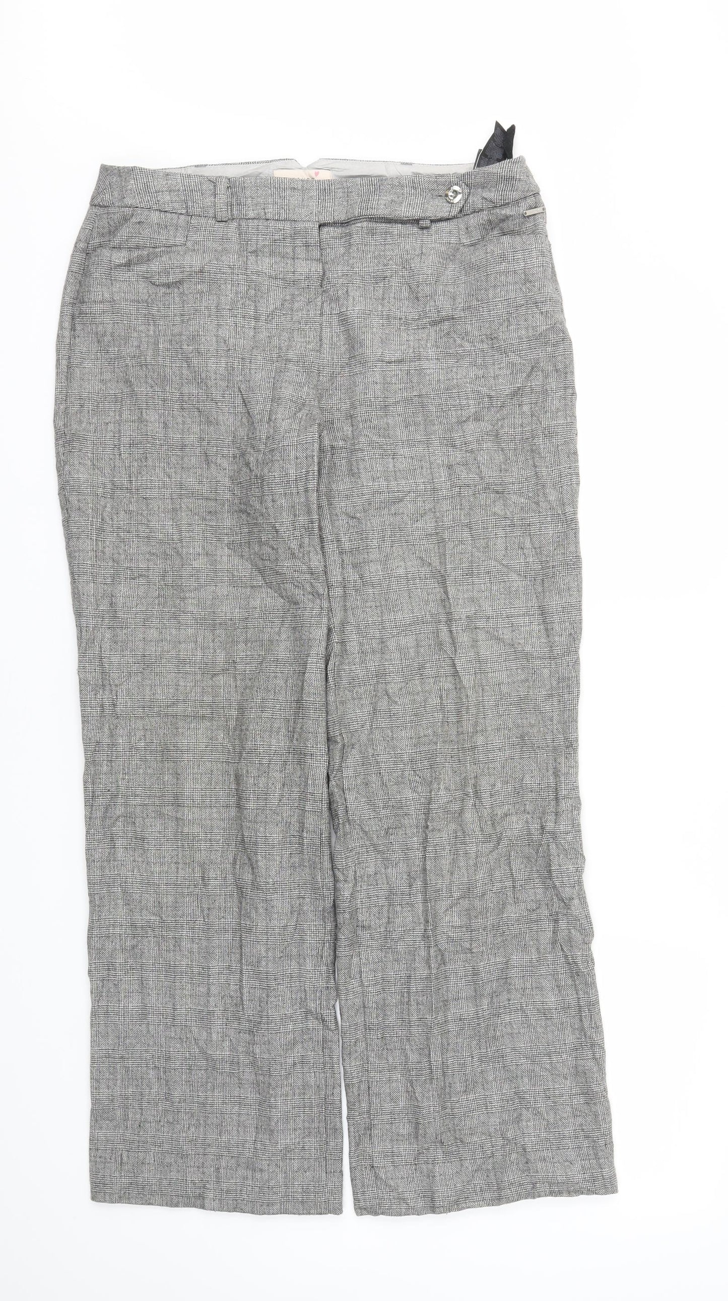Womens UK Size M M&S Regular Fit  Grey Trousers