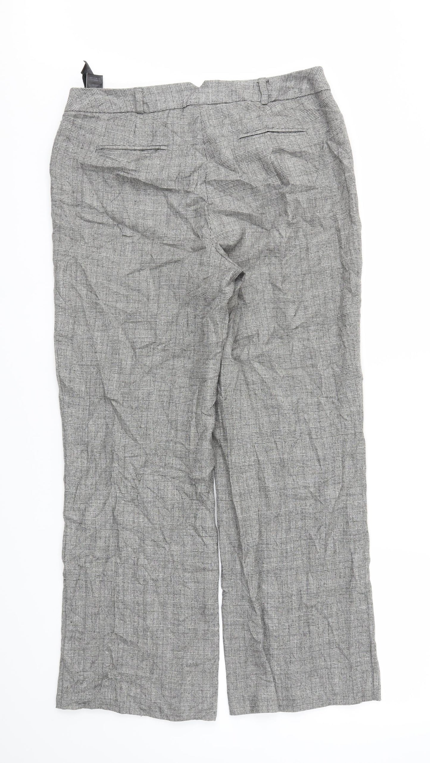 Womens UK Size M M&S Regular Fit  Grey Trousers