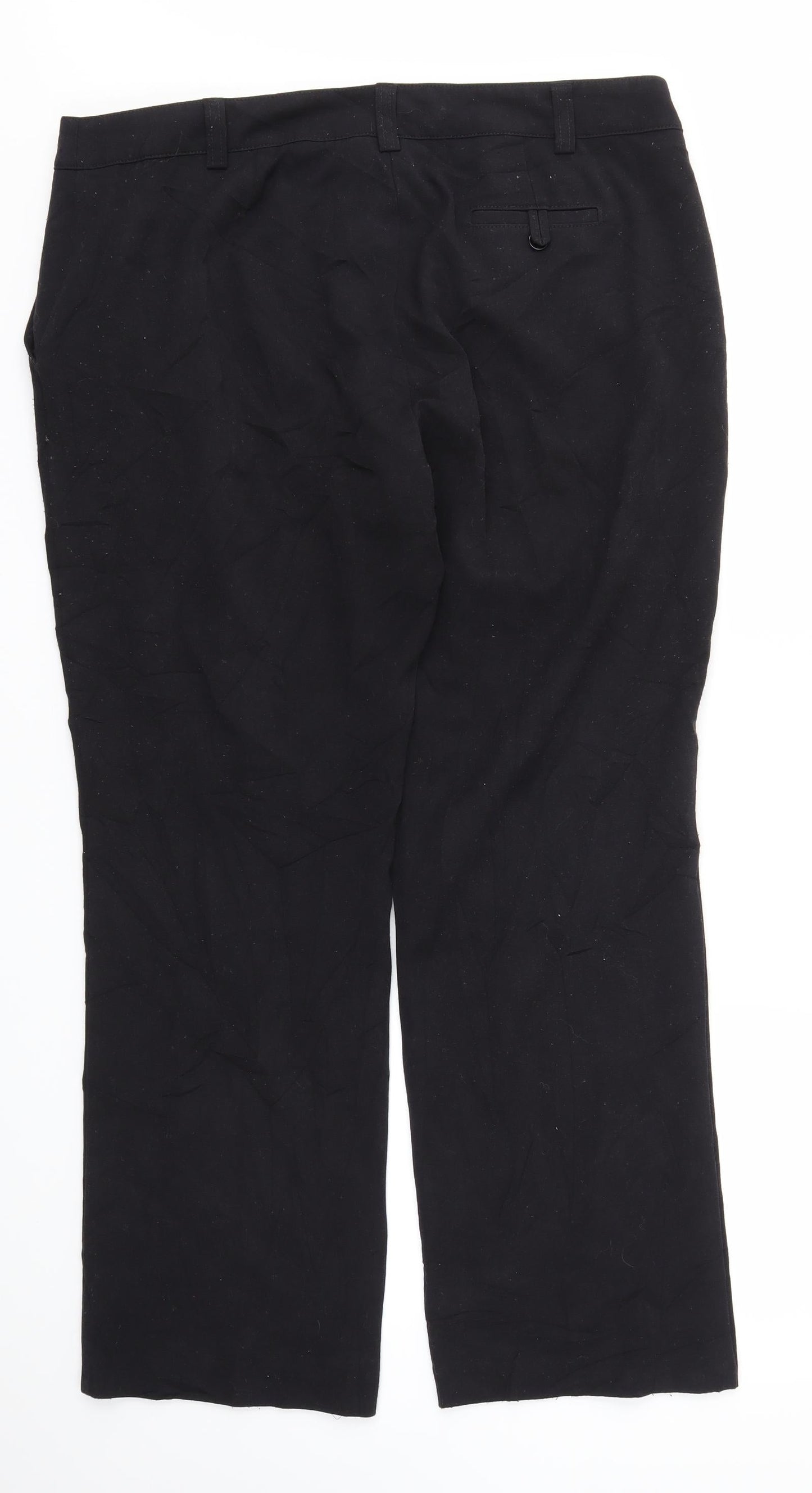 Womens UK Size 18 M&S Regular Fit  Black Trousers