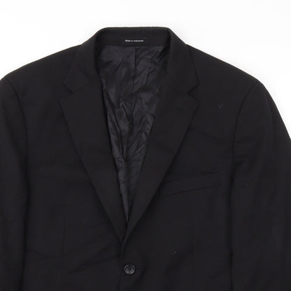 Pronto Uomo Mens Black   Jacket Blazer Size 42
