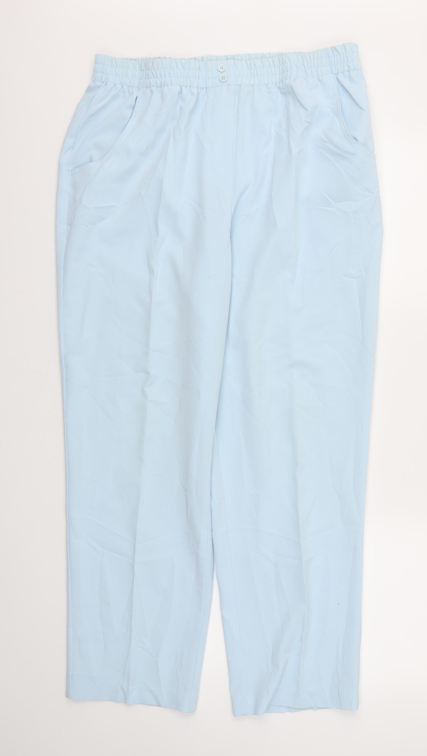 OCEALIS Womens Blue   Trousers  Size M L29 in - Stretch waistband