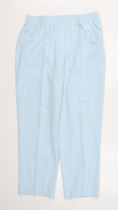 OCEALIS Womens Blue   Trousers  Size M L29 in - Stretch waistband