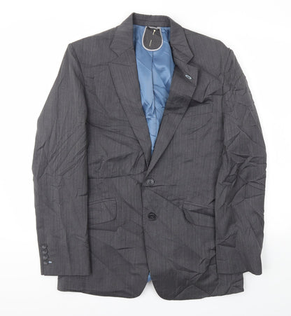 Mens UK Size 40 Preworn Regular Grey Suit Jacket