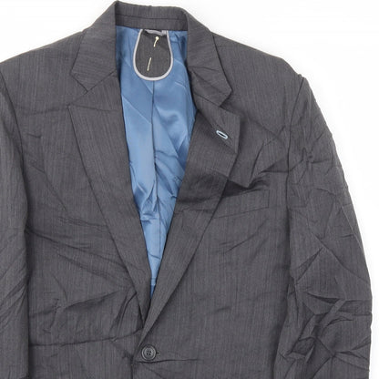 Mens UK Size 40 Preworn Regular Grey Suit Jacket