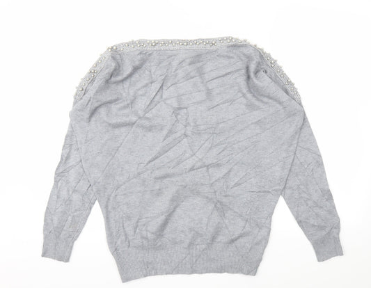 Quiz Womens Grey   Pullover Jumper Size M